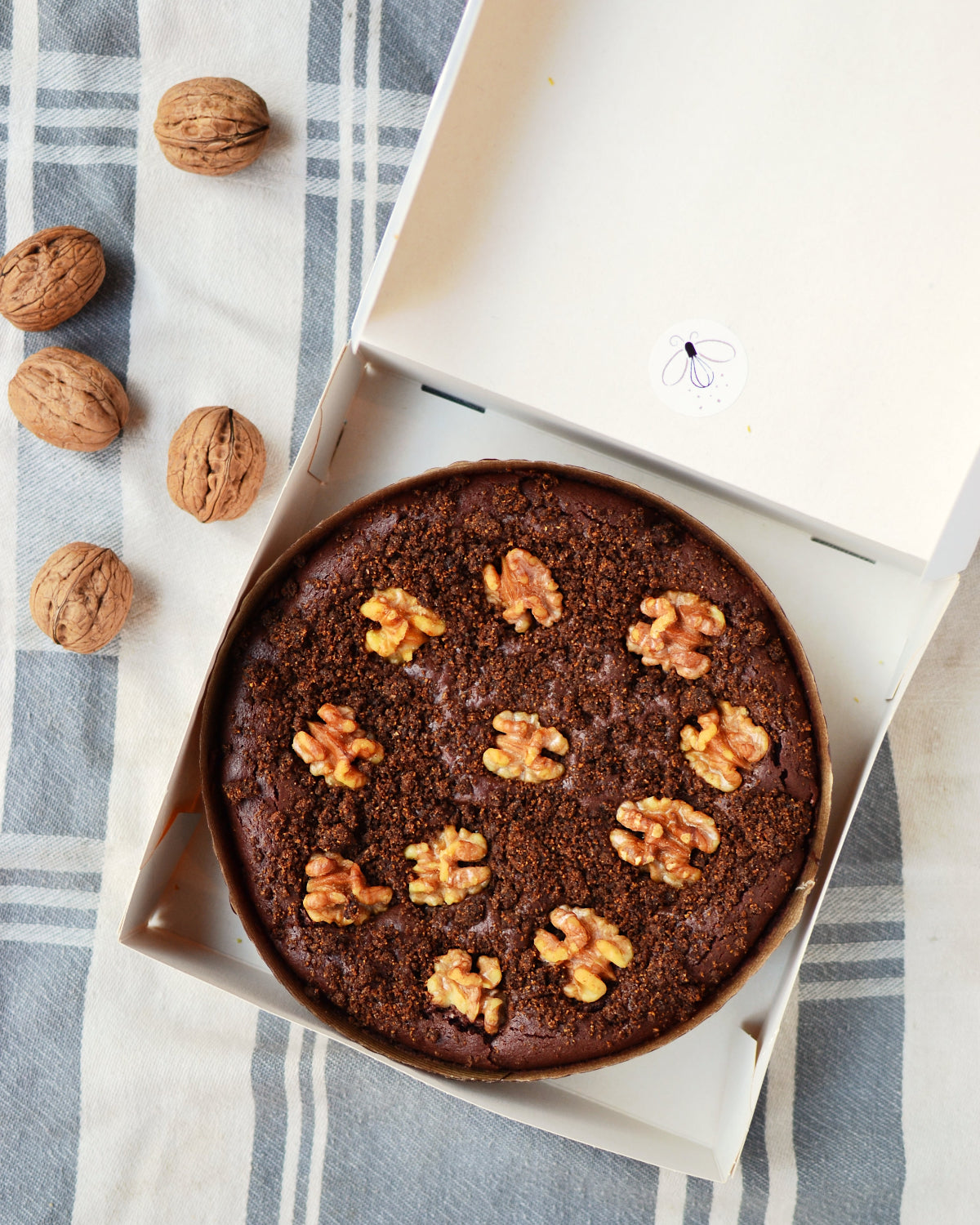 Brownie sin gluten y vegano con nueces